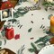 Green Leaves Poinsettia Holly Christmas Table Runner, Seasonal Winter Kitchen Dining Table Decor